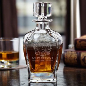 Home Wet Bar Fueled By Fire Personalized 24 oz. Whiskey Decanter HWTB1399